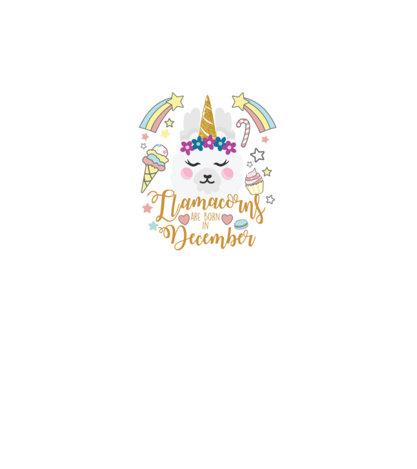 Llamacorns are born in December model gri pe tricou