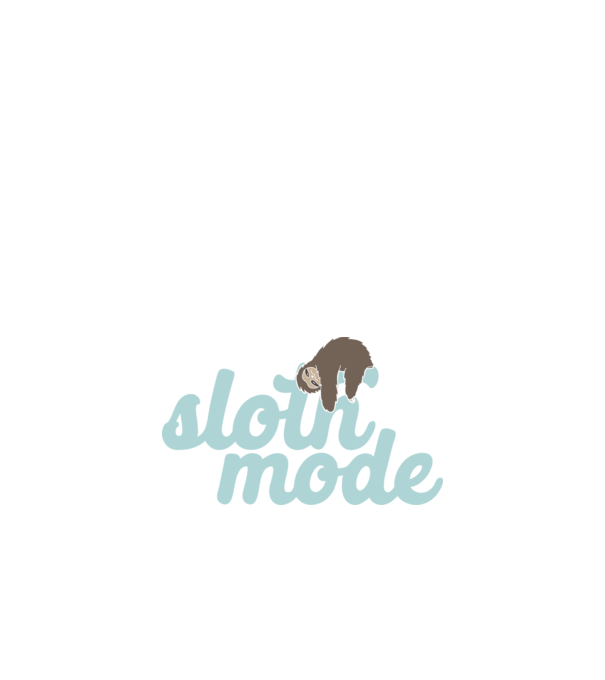 Sloth mode model alb pe tricou
