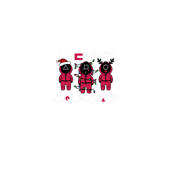 Merry squidmas model negru pe tricou