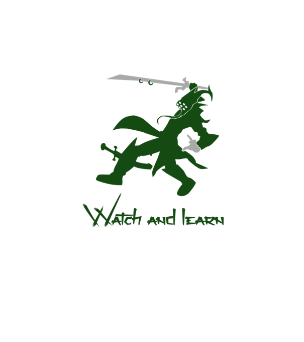 Watch and learn model alb pe tricou