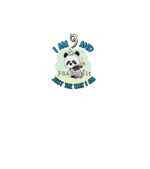 PANDASTIC 9 model alb pe tricou