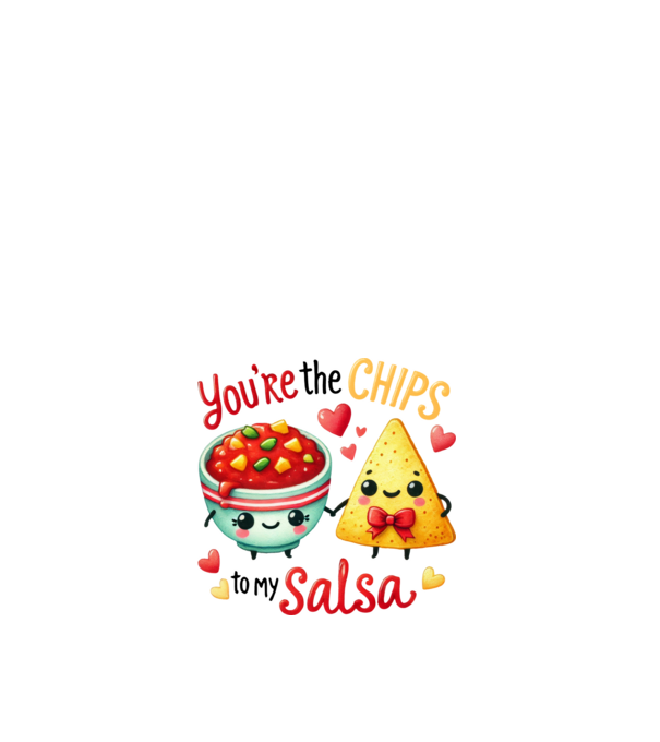 Chips to my Salsa model alb pe tricou