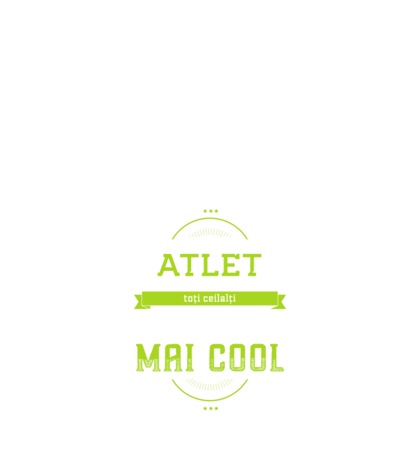Sunt atlet, la fel ca toți ceilalți, dar mult mai cool model negru pe tricou