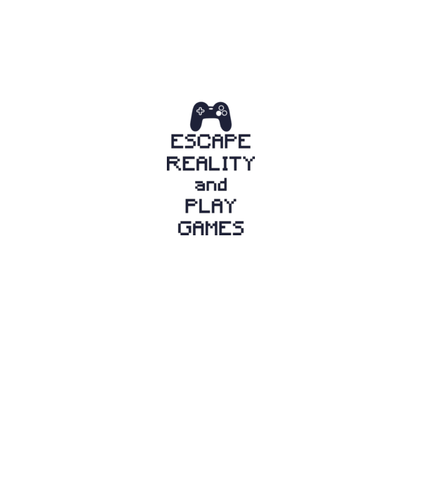 Escape reality model alb pe tricou