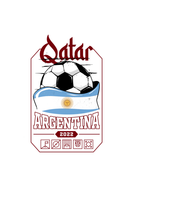 Qatar teams Argentina model negru pe tricou
