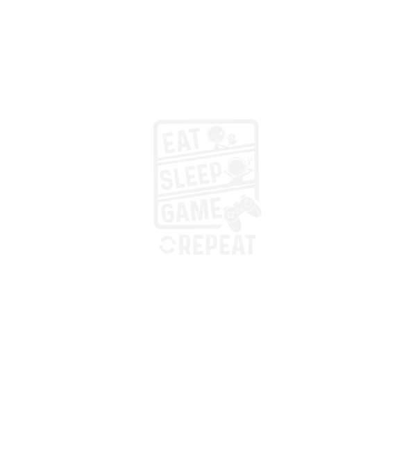 Eat sleep game repeat model negru pe tricou
