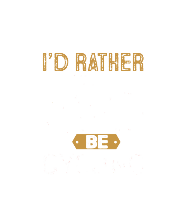 I'd rather be cycling model alb pe tricou