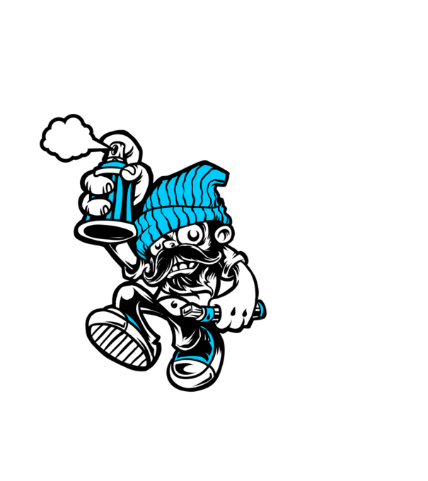 Graffiti model alb pe tricou
