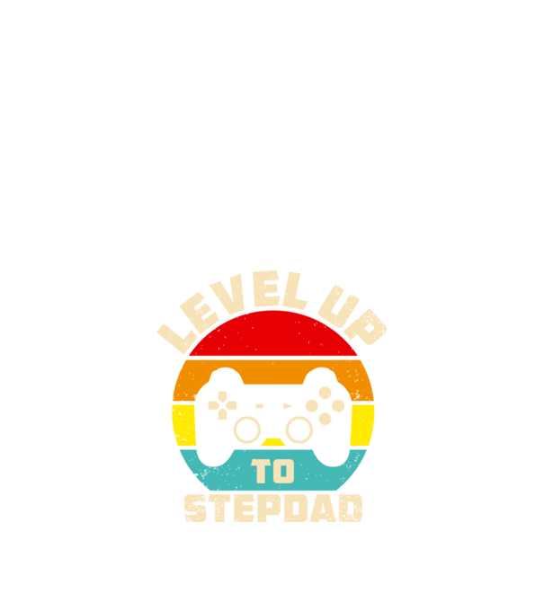 Level Up Stepdad model negru pe tricou