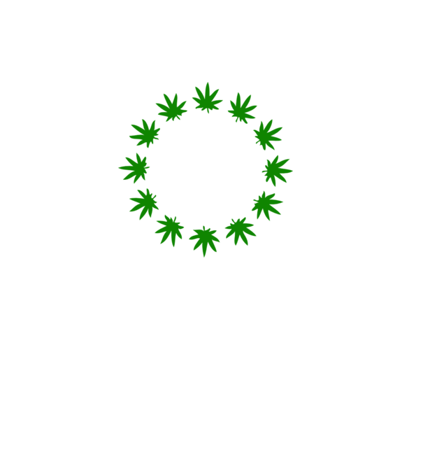 Euro marihuana model alb pe tricou