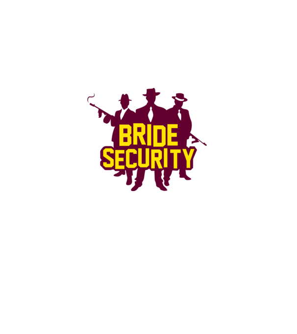 Bride Security model alb pe tricou