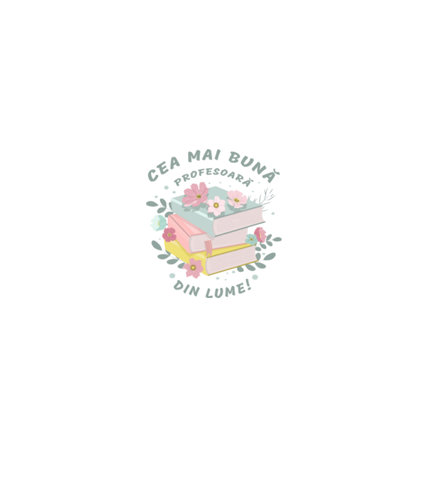 Cea mai bună profesoară din lume model alb/roșu pe tricou