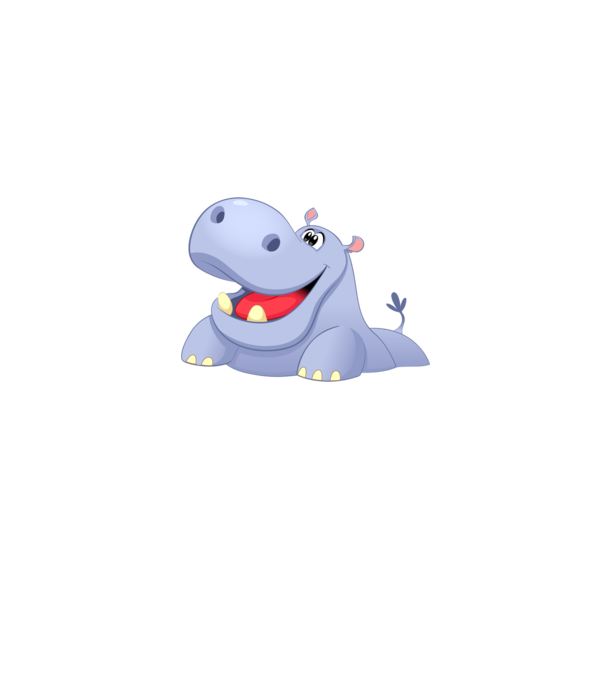 Cute Hippo model albastru jeanși pe tricou