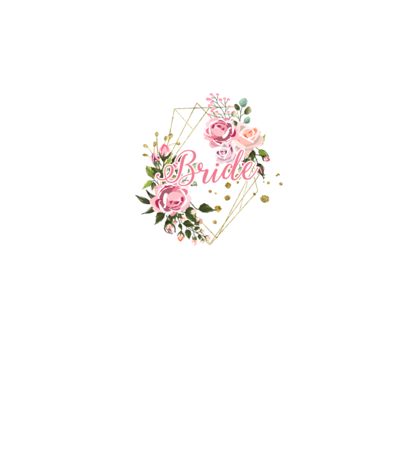 BRIDE roses floral model alb pe tricou