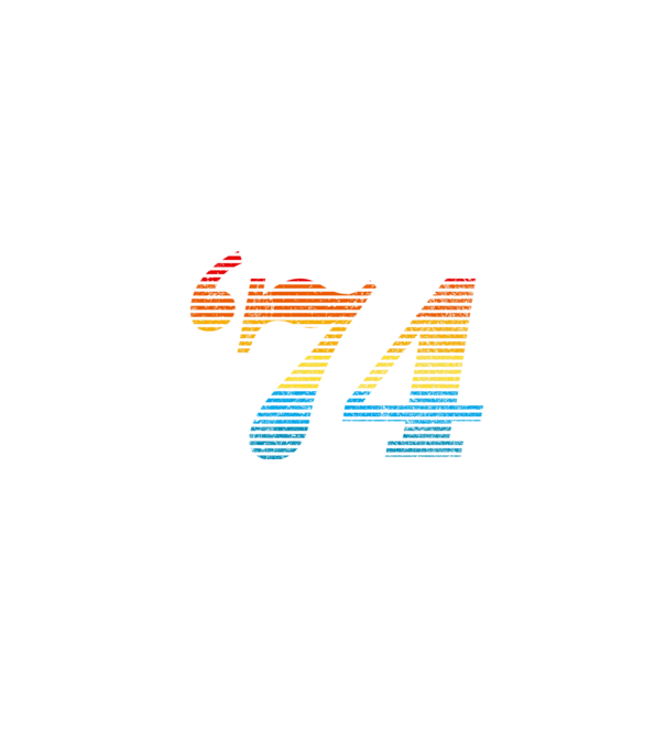 Retro Birthday 1974 model alb pe tricou