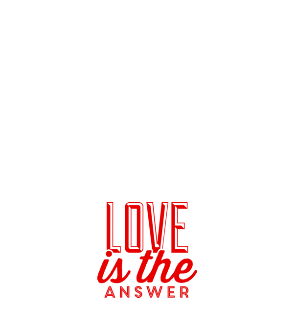 love in answer model alb pe tricou