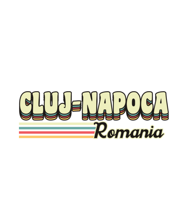 România Cluj-Napoca model alb pe tricou