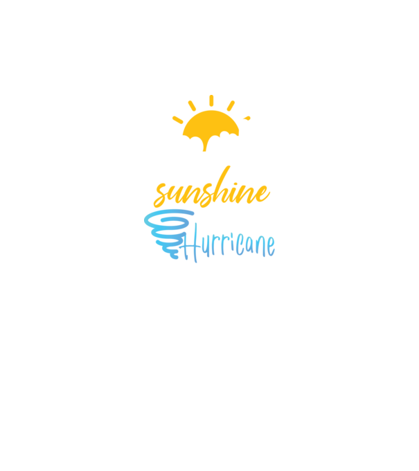 June Girls are Sunshine mixed with a little Hurricane model negru pe tricou