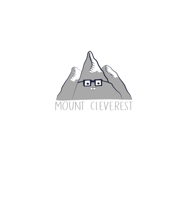 Mount cleverest model negru pe tricou