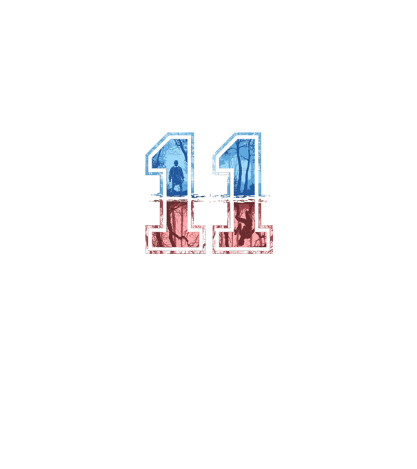 11 eleven stranger things model negru pe tricou