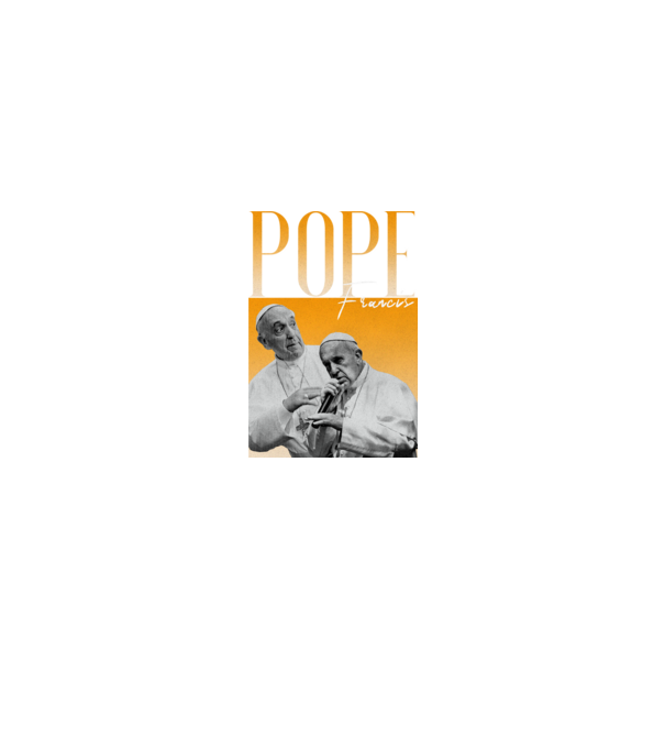 Pope Frances 90s poster model negru pe tricou