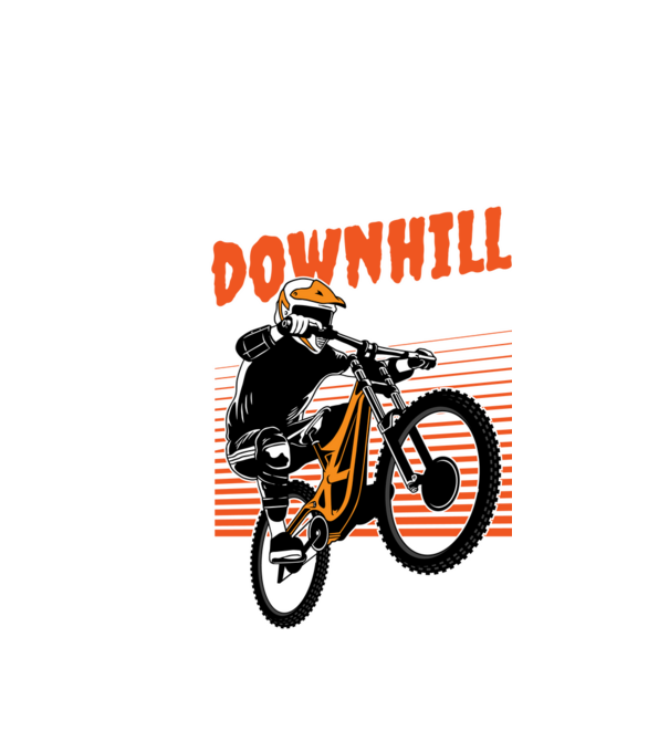 TR Downhill model alb pe tricou