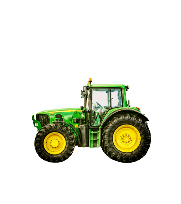 TRACTOR model alb pe tricou