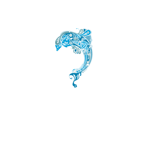 delfin model alb pe tricou