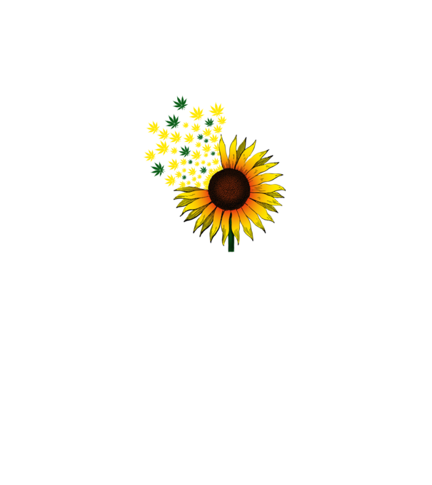 Sunflower Weed model alb pe tricou