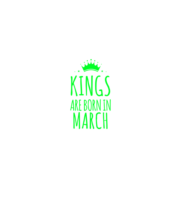 Kings are born in - March model albastru regal pe tricou