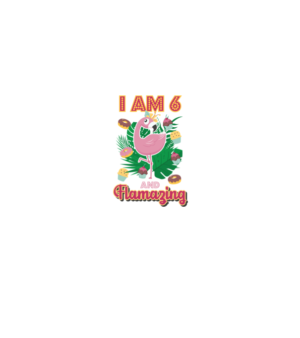 FLAMAZING Birthday 6 Years old model alb pe tricou