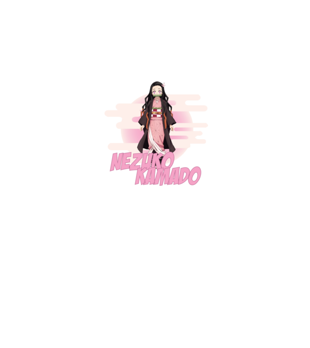 Demon Slayer  Nezuko model alb pe tricou
