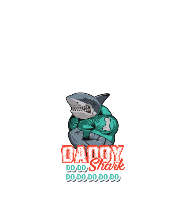 Daddy Shark do do do do model alb pe tricou