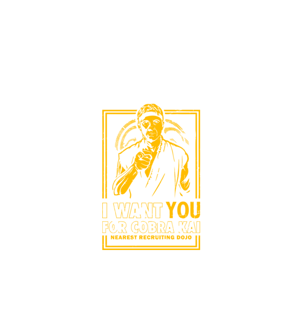 I want you cobra kai model negru pe tricou