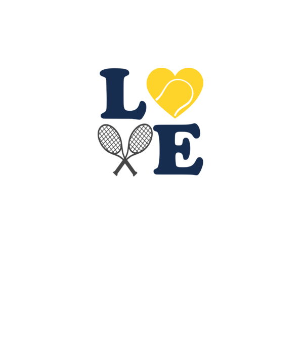 LOVE Tennis model alb pe tricou