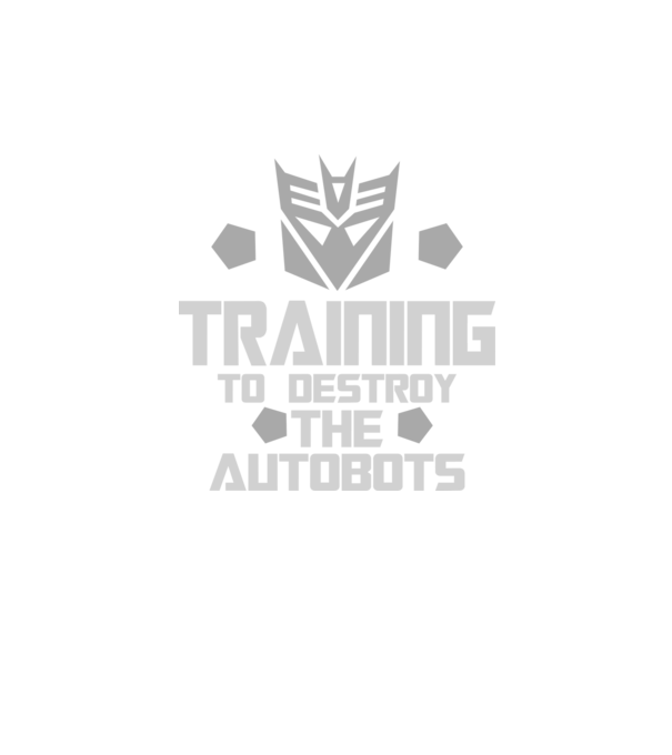 Training to destroy the autobots model negru pe tricou