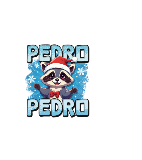 Pedro pedro retro xmas model negru pe tricou