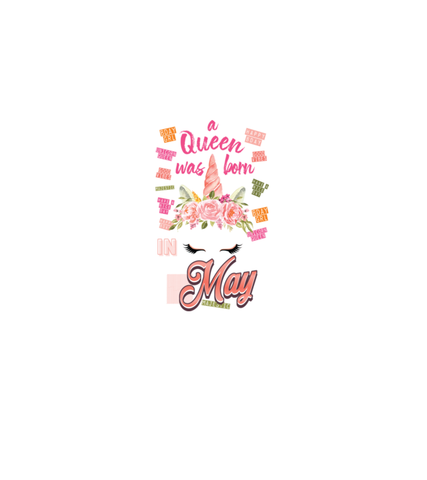 A queen was born in MÁJUS model alb pe tricou