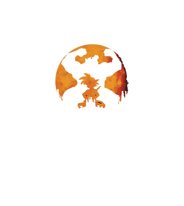 goku sunset model negru pe tricou