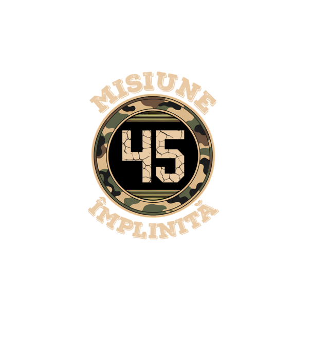 Misiune împlinită 45 model turcoaz pe tricou