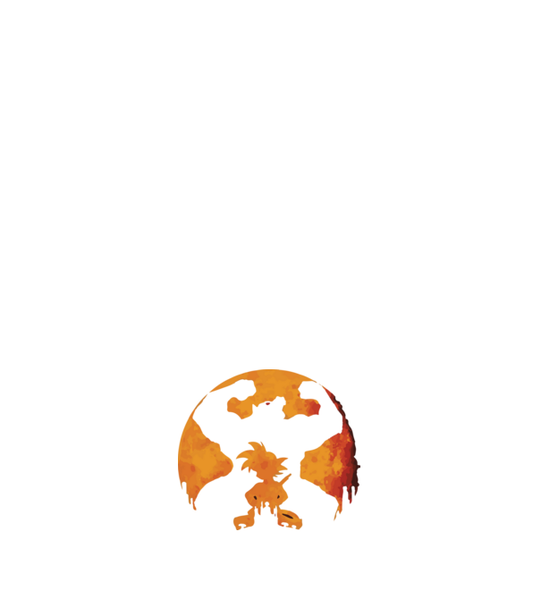 goku sunset model negru pe tricou