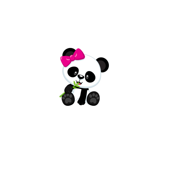 cute panda girl model alb pe tricou