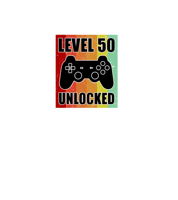 level 50 unlocked retro gamer model negru pe tricou