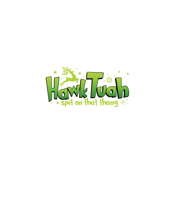 Hawk tuah xmas model negru pe tricou