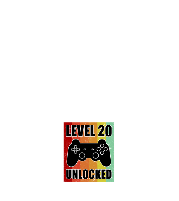level 20 unlocked retro gamer model negru pe tricou