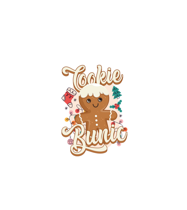 Cookie bunic model alb pe tricou