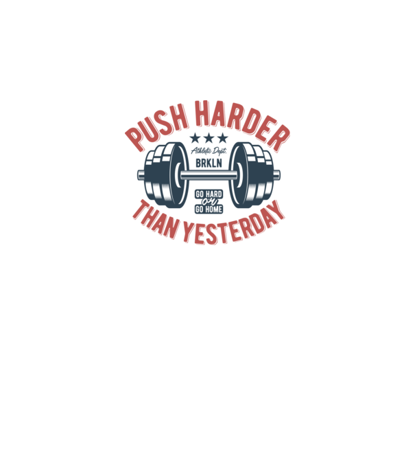 push harder model gri pe tricou