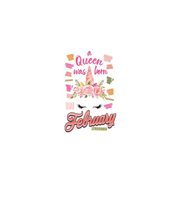 A queen was born in FEBRUÁR model alb pe tricou