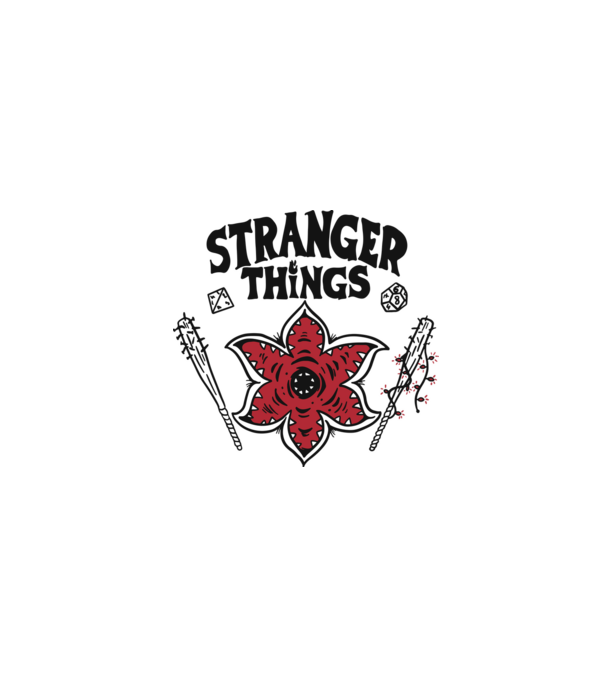stranger things demogorgon head2 model alb pe tricou