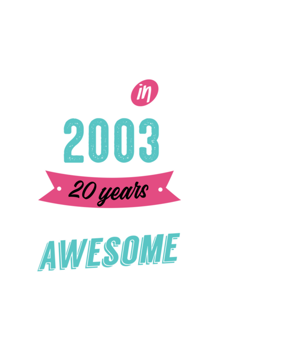 MADE IN 2003 model alb pe tricou